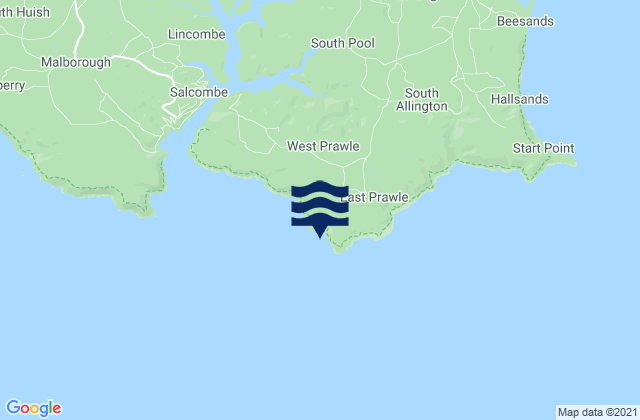 Karte der Gezeiten Elender Cove Beach, United Kingdom