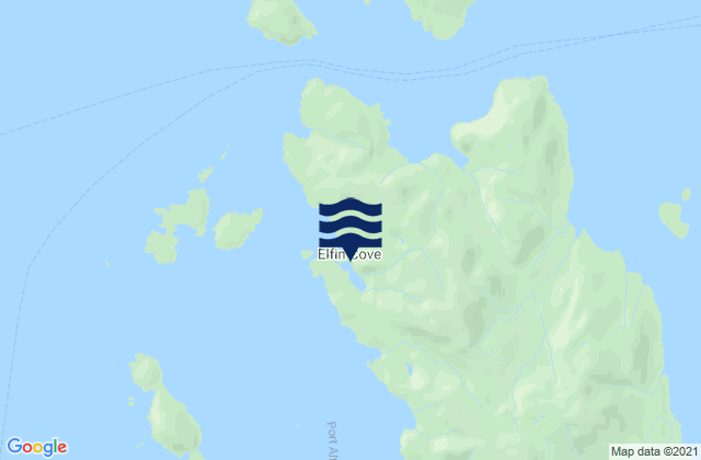 Karte der Gezeiten Elfin Cove Port Althorp, United States