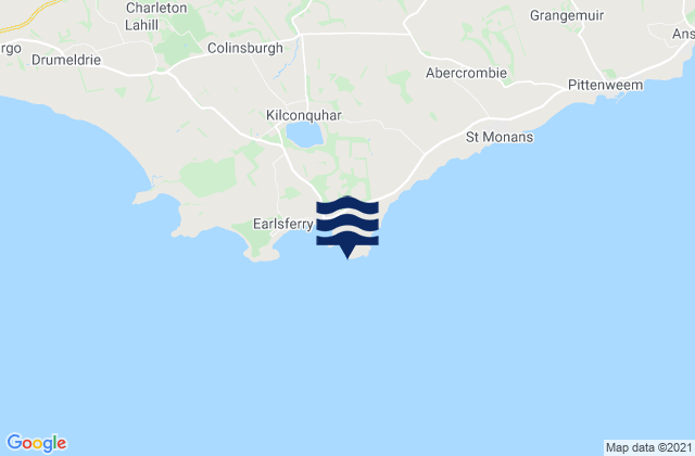 Karte der Gezeiten Elie Ness, United Kingdom