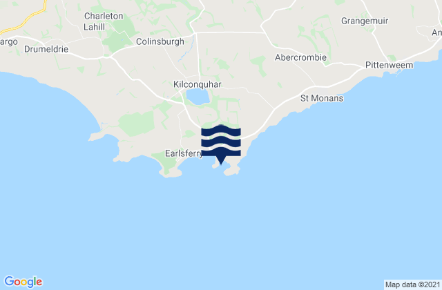 Karte der Gezeiten Elie Ruby Bay Beach, United Kingdom