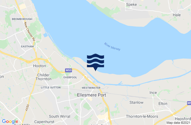 Karte der Gezeiten Ellesmere Port, United Kingdom
