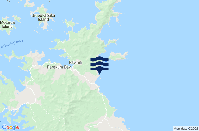 Karte der Gezeiten Elliot Bay, New Zealand