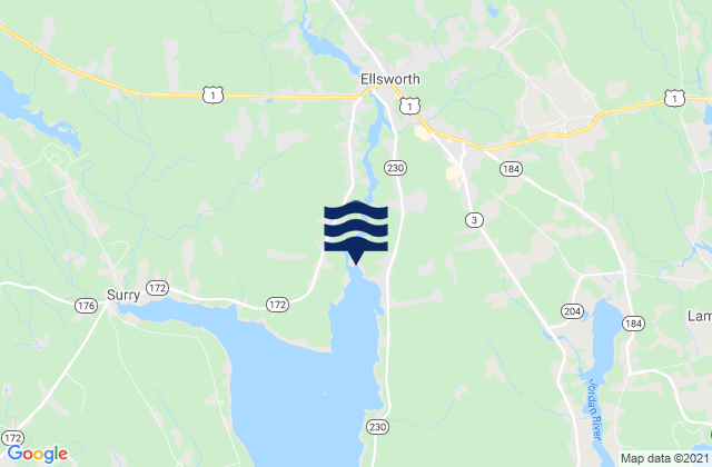 Karte der Gezeiten Ellsworth Union River, United States