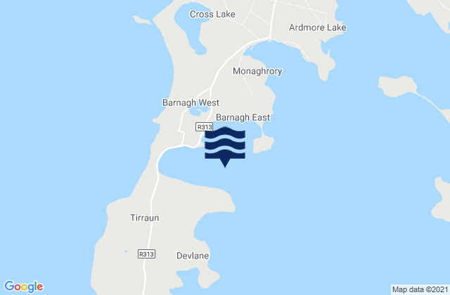 Karte der Gezeiten Elly Bay, Ireland