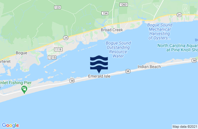 Karte der Gezeiten Emerald Isle, United States