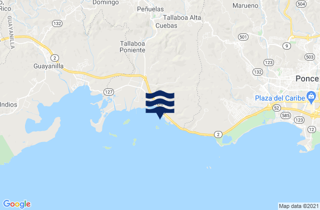 Karte der Gezeiten Encarnación Barrio, Puerto Rico