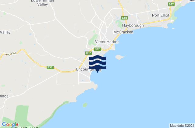 Karte der Gezeiten Encounter Bay, Australia