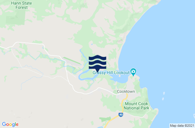 Karte der Gezeiten Endeavour River North, Australia