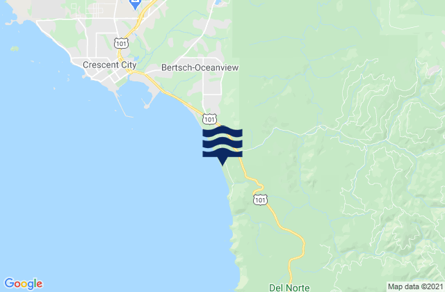 Karte der Gezeiten Enderts Beach, United States