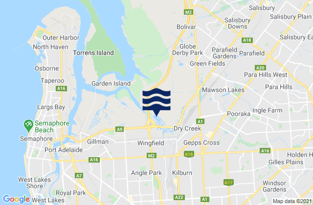 Karte der Gezeiten Enfield, Australia