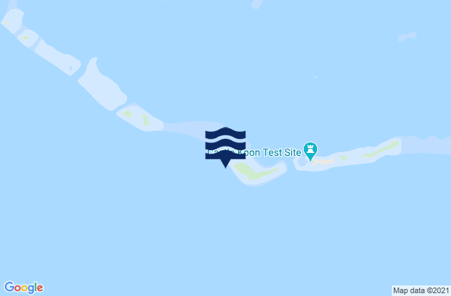 Karte der Gezeiten Eniirikku Island Bikini Atoll, Micronesia