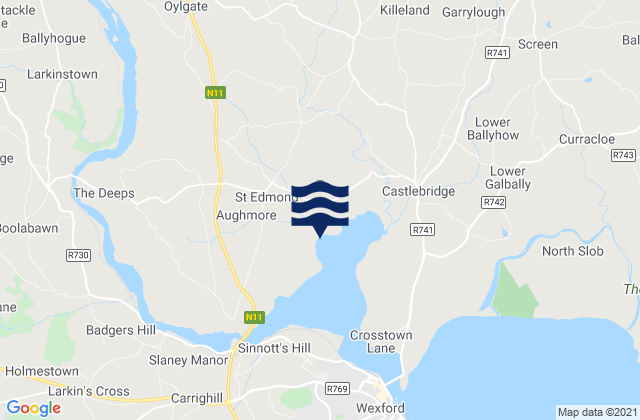 Karte der Gezeiten Enniscorthy, Ireland