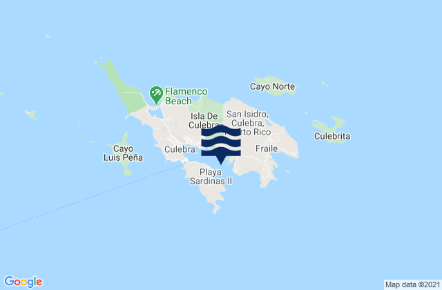 Karte der Gezeiten Ensenada Honda Culebra Island, Puerto Rico