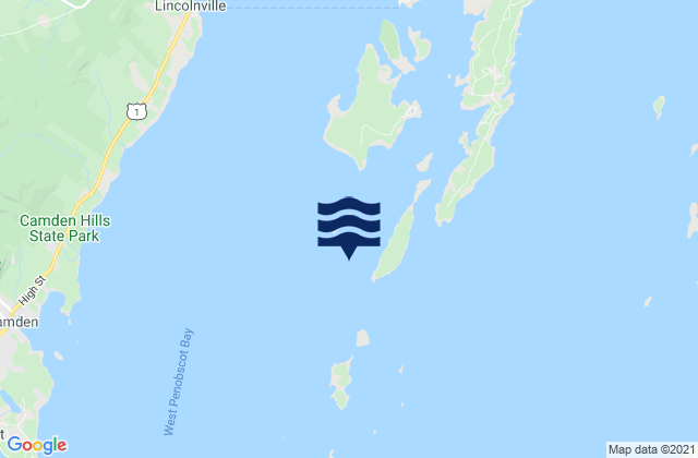 Karte der Gezeiten Ensign Island SSE of, United States