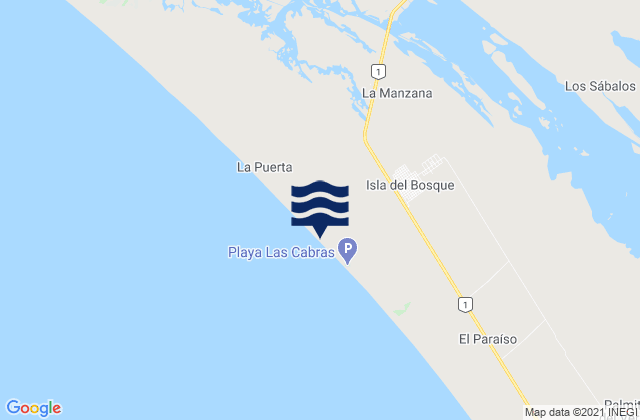 Karte der Gezeiten Escuinapa, Mexico