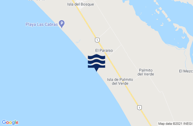Karte der Gezeiten Escuinapa, Mexico