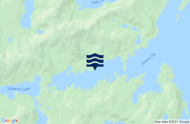 Karte der Gezeiten Eshamy Lagoon, United States