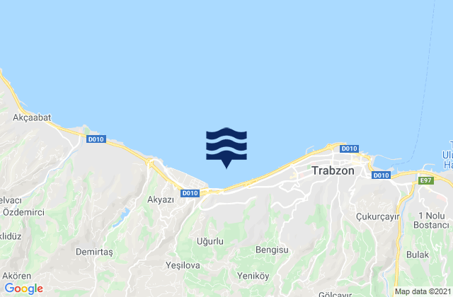 Karte der Gezeiten Esiroğlu, Turkey