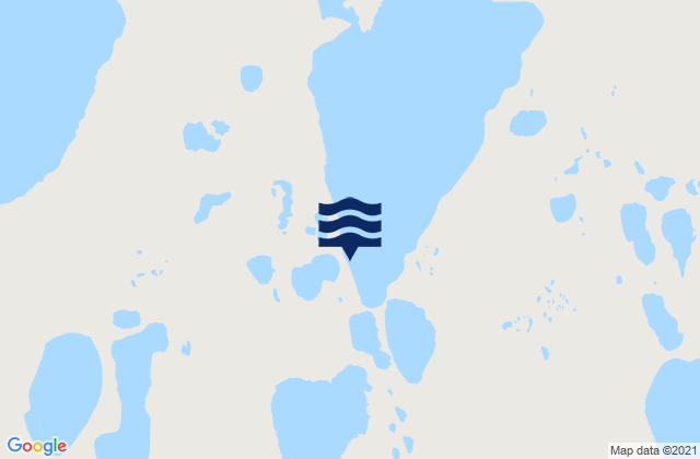Karte der Gezeiten Eskimo Lakes Station 1c, United States
