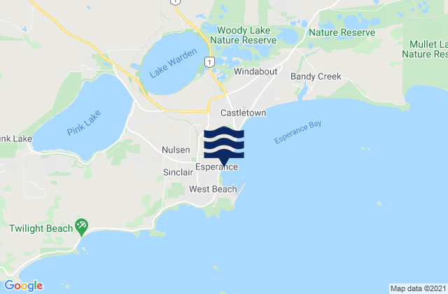 Karte der Gezeiten Esperance, Australia