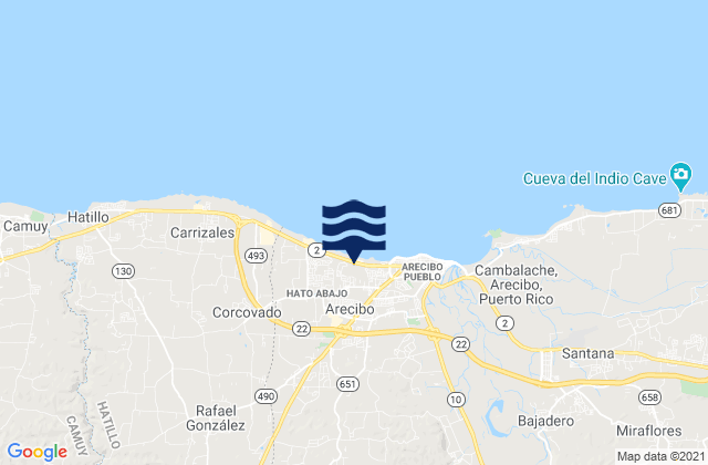 Karte der Gezeiten Esperanza Barrio, Puerto Rico