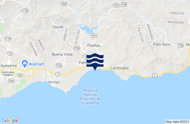 Karte der Gezeiten Espino Barrio, Puerto Rico