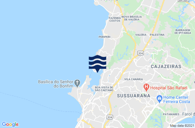 Karte der Gezeiten Estaleiro Reef, Brazil