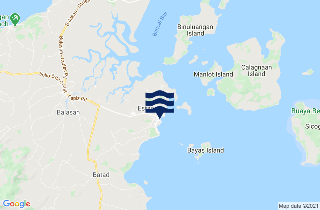 Karte der Gezeiten Estancia, Philippines