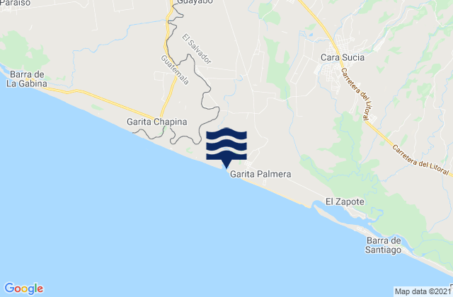 Karte der Gezeiten Estero Garita Palmera, El Salvador