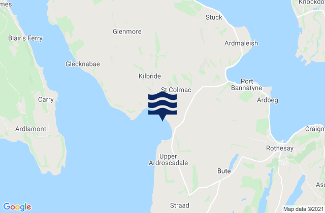 Karte der Gezeiten Ettrick Bay, United Kingdom