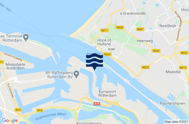 Karte der Gezeiten Europoort, Netherlands