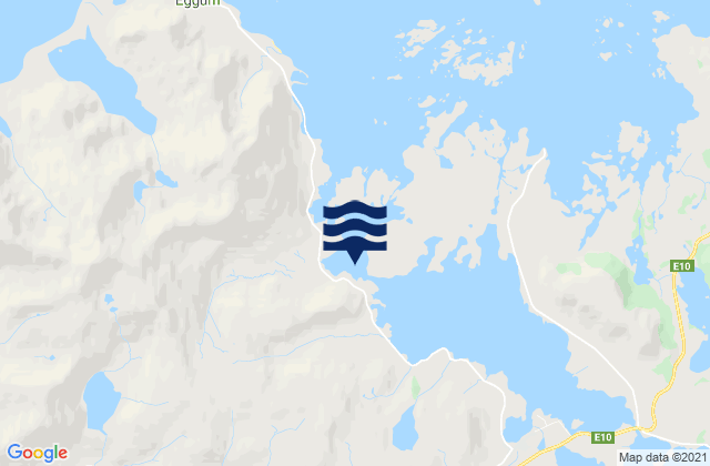 Karte der Gezeiten Evjen, Norway