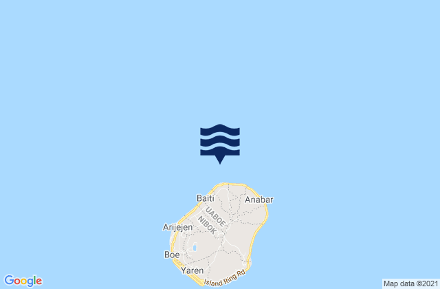 Karte der Gezeiten Ewa District, Nauru