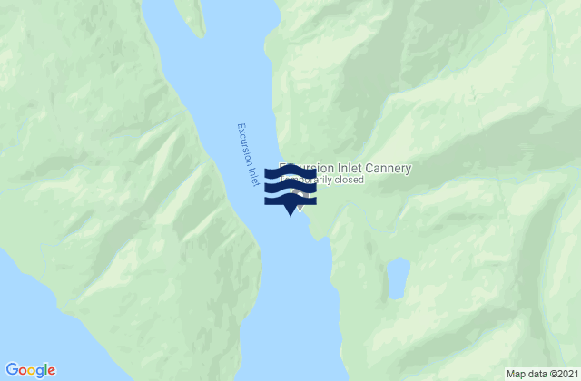 Karte der Gezeiten Excursion Inlet Entrance, United States