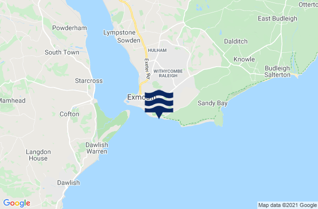 Karte der Gezeiten Exmouth, United Kingdom