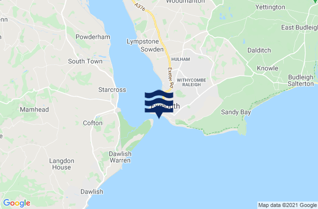 Karte der Gezeiten Exmouth Dock, United Kingdom
