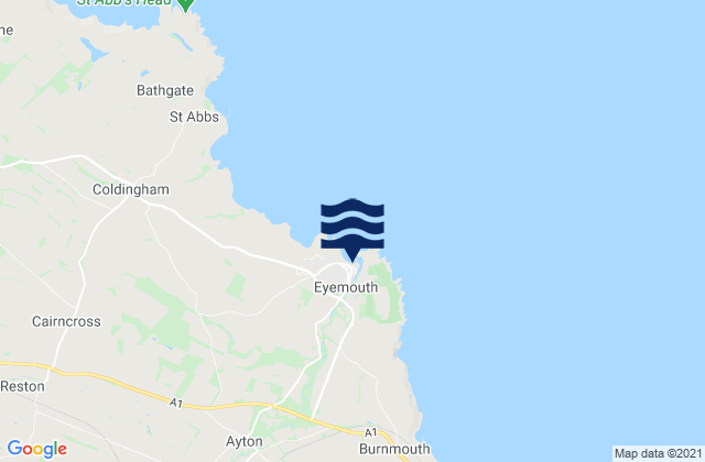Karte der Gezeiten Eyemouth, United Kingdom