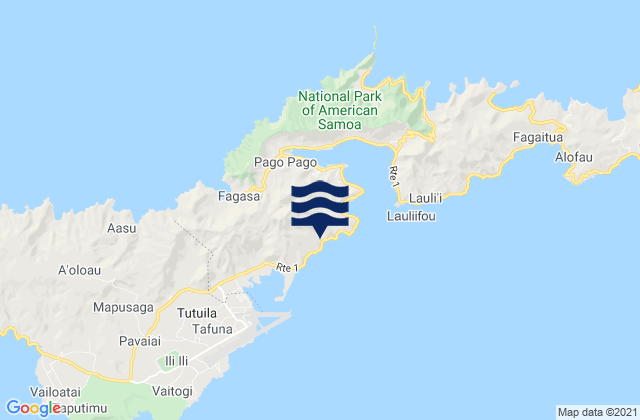 Karte der Gezeiten Faganeanea, American Samoa