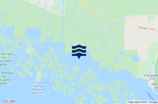 Karte der Gezeiten Fakahatchee Bay, United States