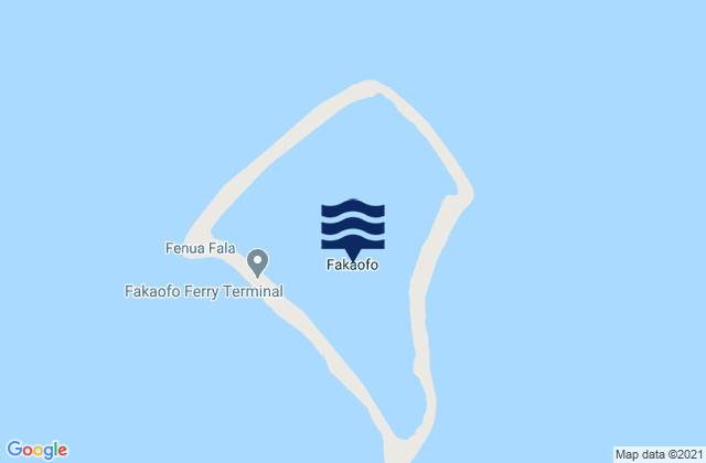 Karte der Gezeiten Fakaofo Atoll, Samoa