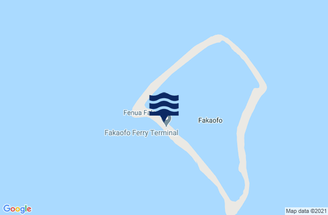 Karte der Gezeiten Fakaofo Island, Samoa