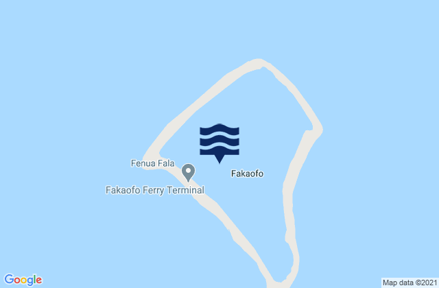 Karte der Gezeiten Fakaofo, Tokelau