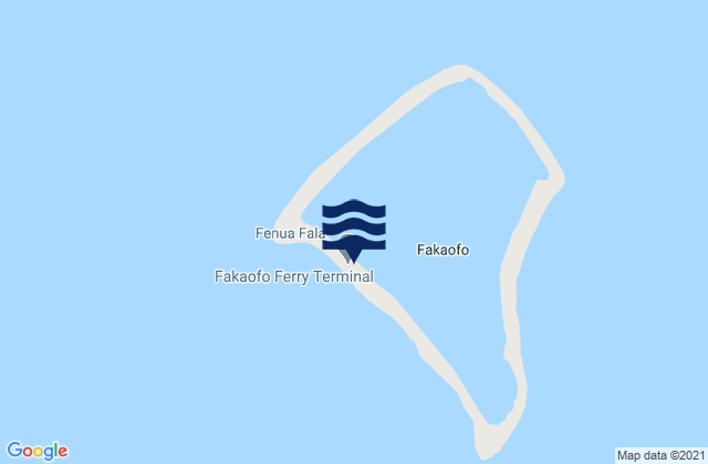 Karte der Gezeiten Fale old settlement, Tokelau