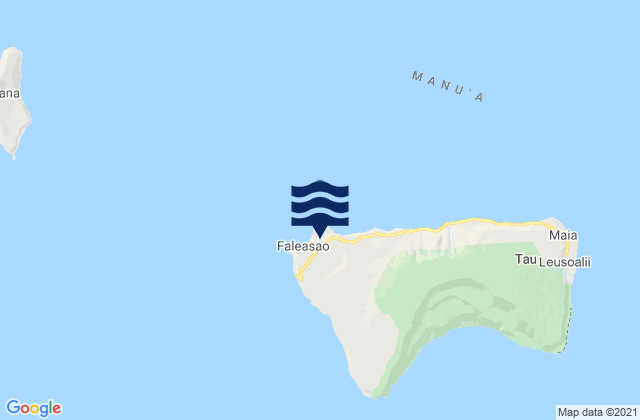 Karte der Gezeiten Faleasao County, American Samoa