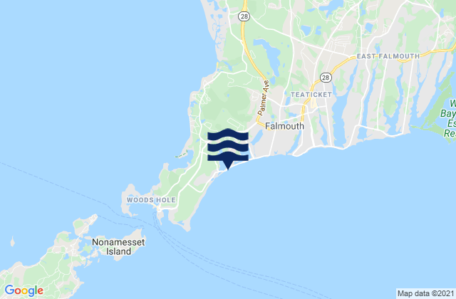 Karte der Gezeiten Falmouth Heights Beach, United States