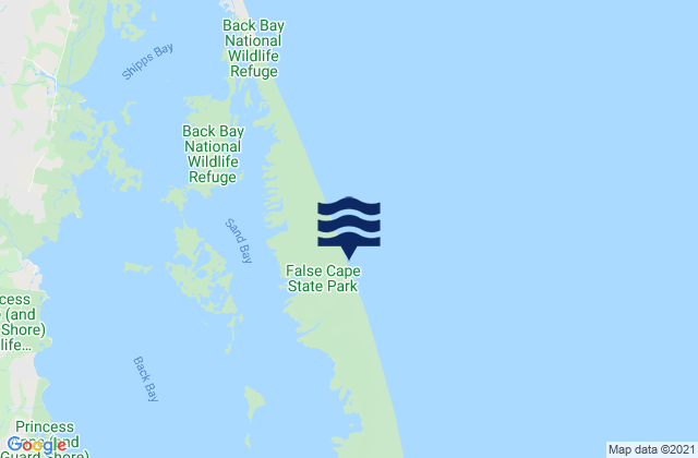 Karte der Gezeiten False Cape, United States