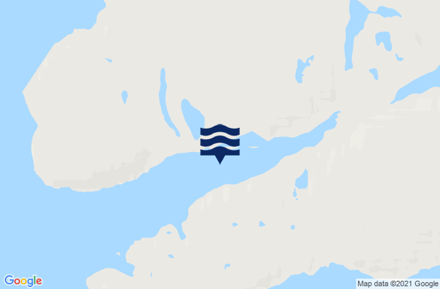 Karte der Gezeiten False Strait, Canada