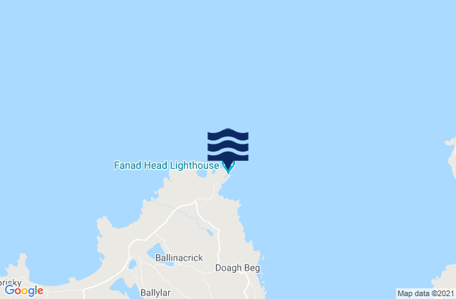 Karte der Gezeiten Fanad Head, Ireland