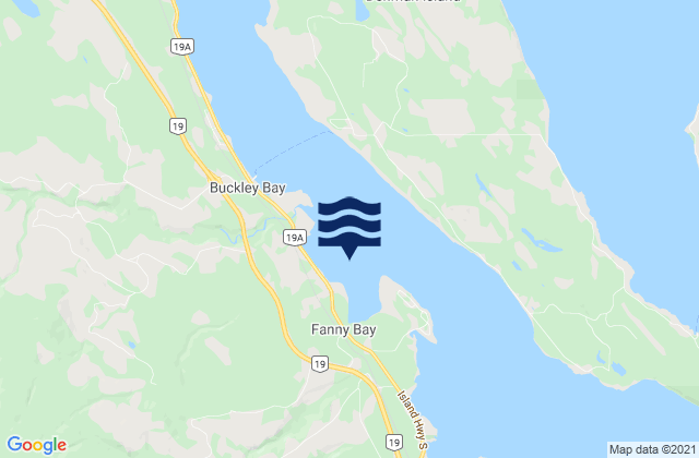 Karte der Gezeiten Fanny Bay, Canada