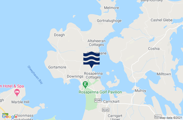 Karte der Gezeiten Fannys Bay, Ireland